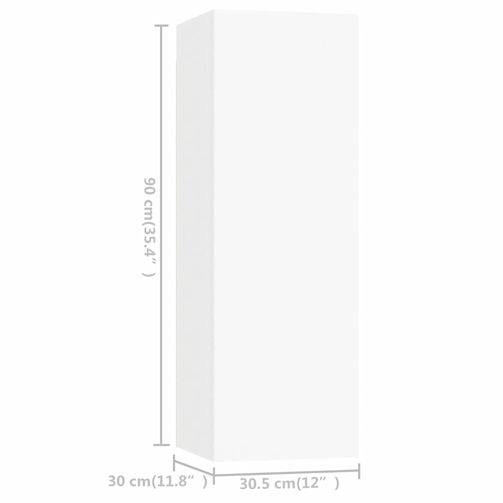 Ensemble de meubles TV 4 pcs Blanc Bois d'ingénierie - XIOS