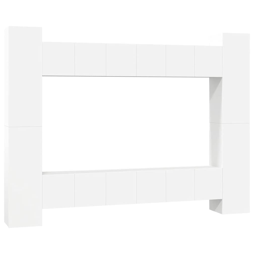 Ensemble de meubles TV 10 pcs Blanc Bois d'ingénierie - XIOS