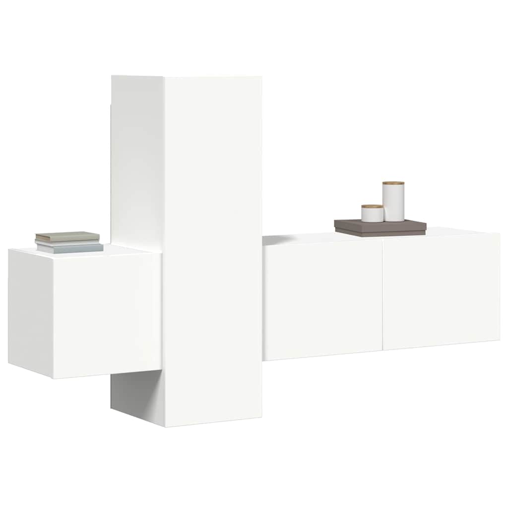 Ensemble de meubles TV 3 pcs Blanc Bois d'ingénierie - XIOS