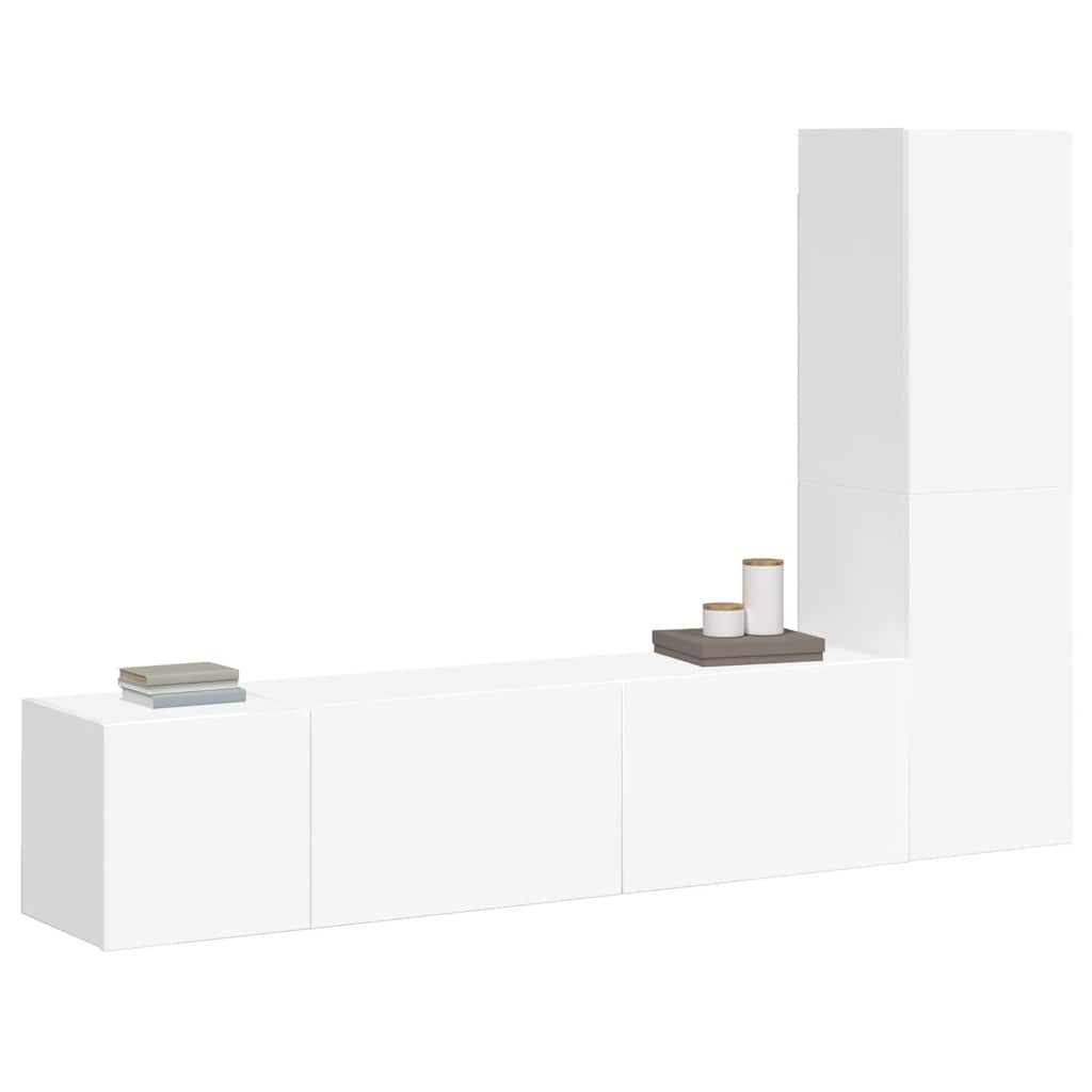 Ensemble de meubles TV 3 pcs Blanc Bois d'ingénierie - XIOS