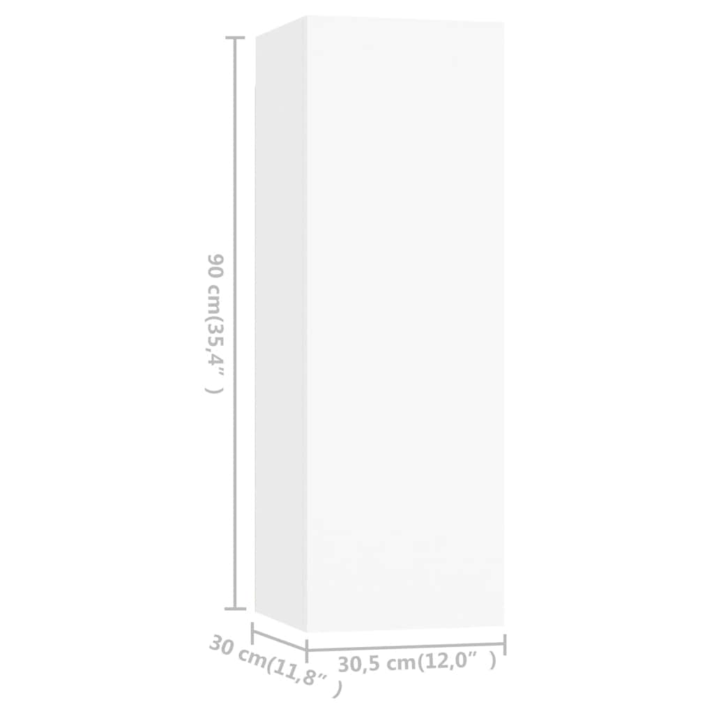 Ensemble de meubles TV 3 pcs Blanc Bois d'ingénierie - XIOS