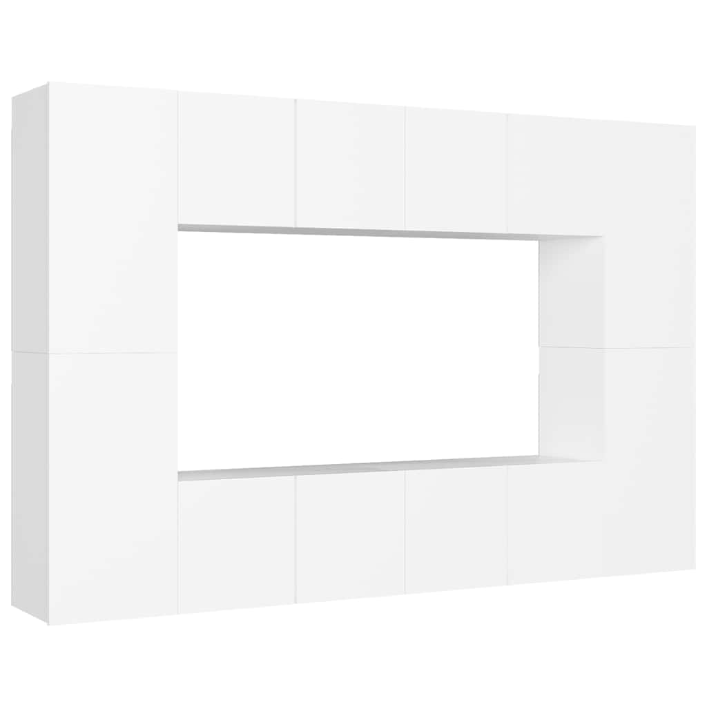 Ensemble de meubles TV 8 pcs Blanc Bois d'ingénierie - XIOS