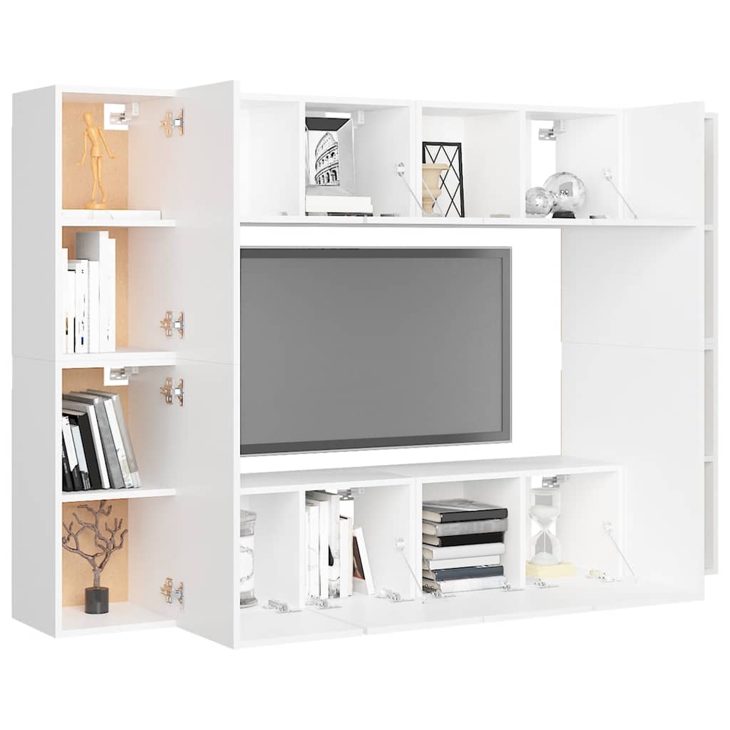 Ensemble de meubles TV 8 pcs Blanc Bois d'ingénierie - XIOS