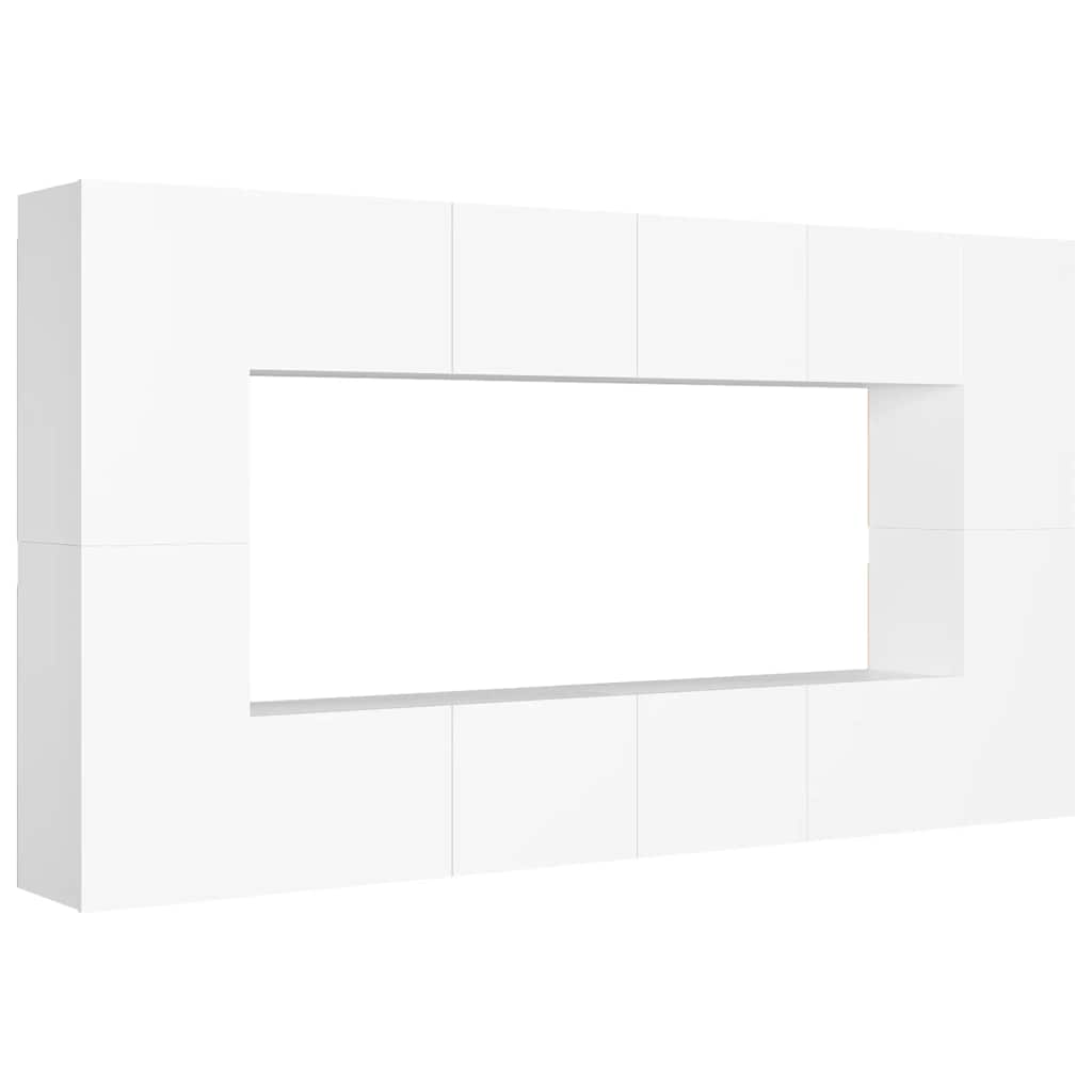 Ensemble de meubles TV 8 pcs Blanc Bois d'ingénierie - XIOS