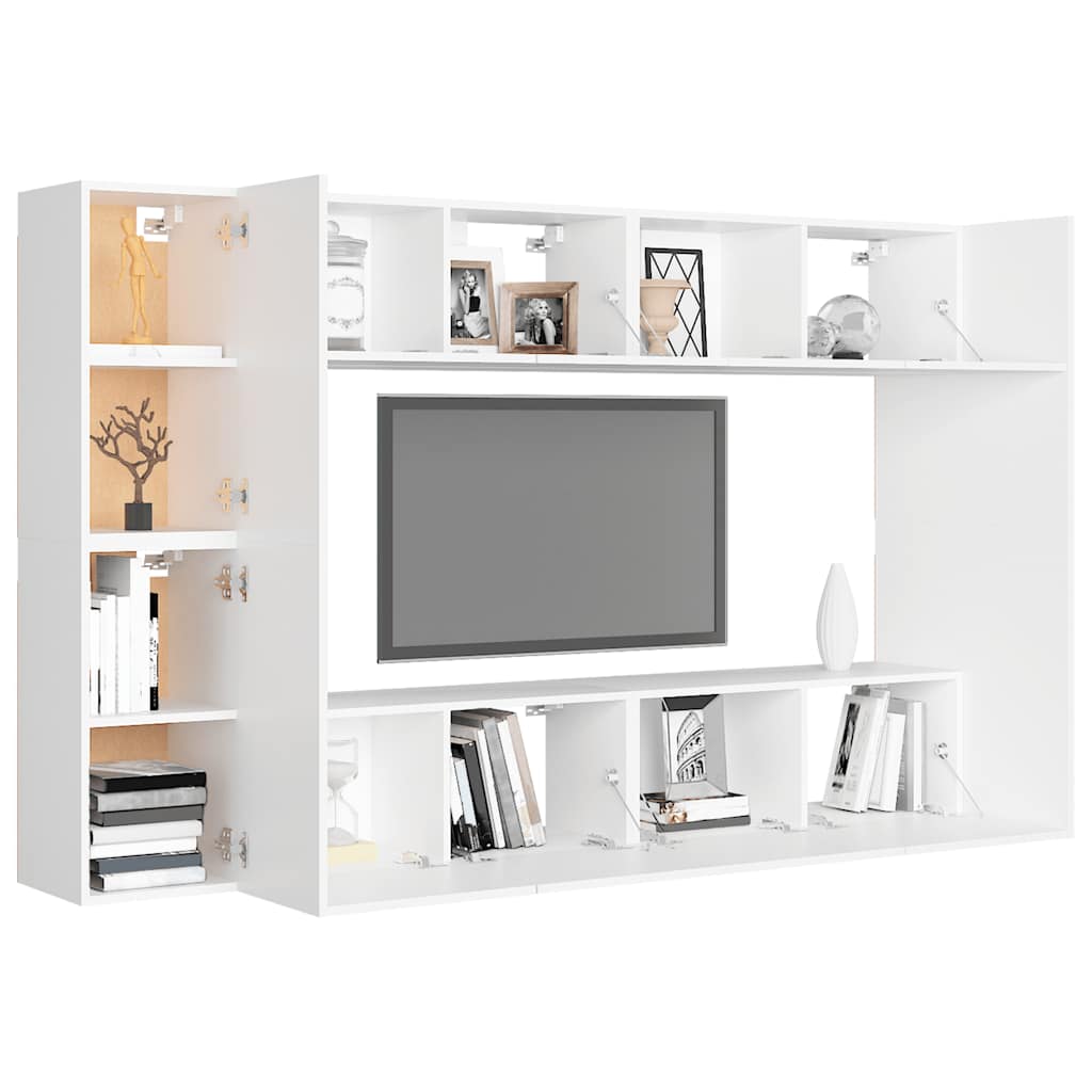 Ensemble de meubles TV 8 pcs Blanc Bois d'ingénierie - XIOS