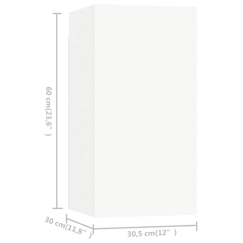 Ensemble de meubles TV 8 pcs Blanc Bois d'ingénierie