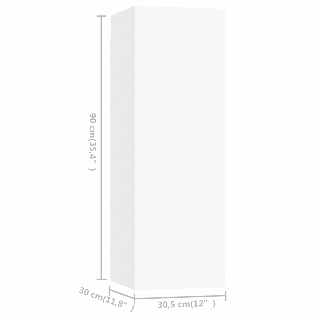 Ensemble de meubles TV 8 pcs Blanc Bois d'ingénierie - XIOS
