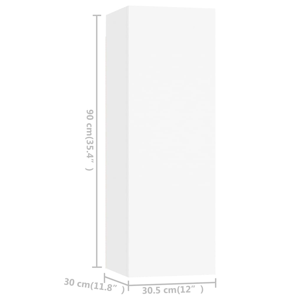 Ensemble de meubles TV 3 pcs Blanc Bois d'ingénierie - XIOS