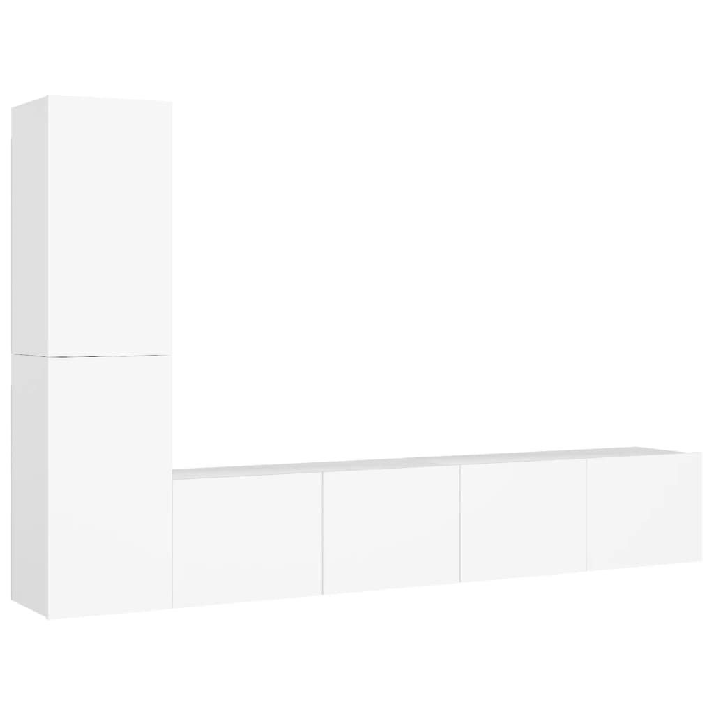 Ensemble de meubles TV 4 pcs Blanc Bois d'ingénierie - XIOS