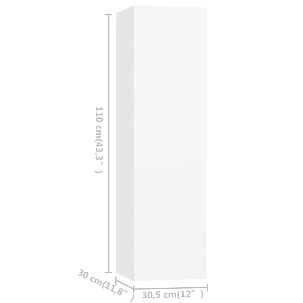 Ensemble de meubles TV 3 pcs Blanc Bois d'ingénierie - XIOS