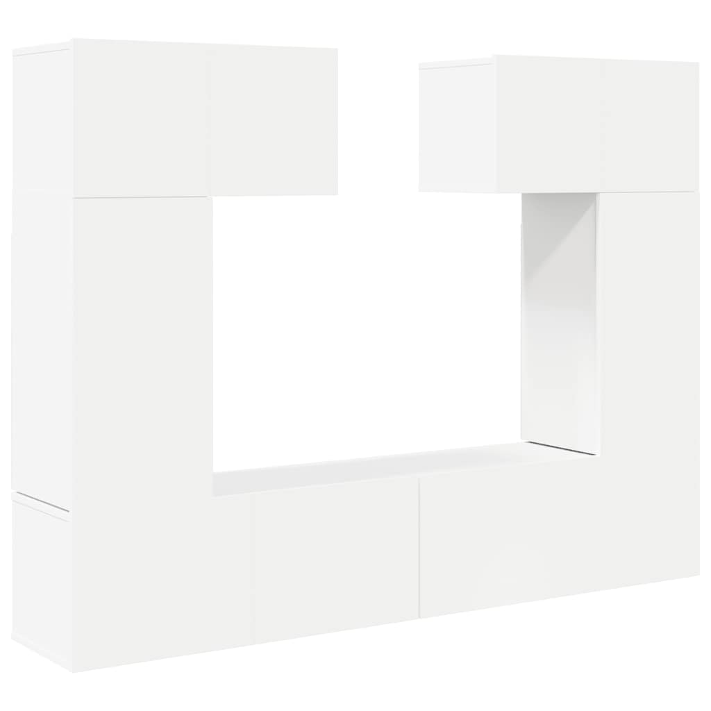 Ensemble de meubles TV 6 pcs Blanc Bois d'ingénierie - XIOS