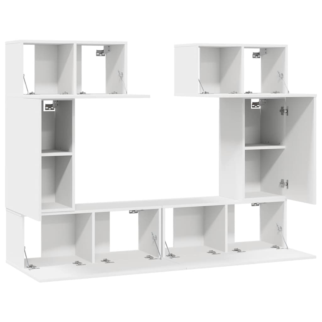 Ensemble de meubles TV 6 pcs Blanc Bois d'ingénierie - XIOS