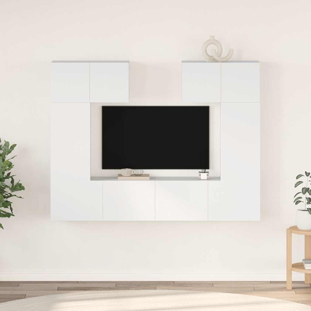 Ensemble de meubles TV 6 pcs Blanc Bois d'ingénierie - XIOS
