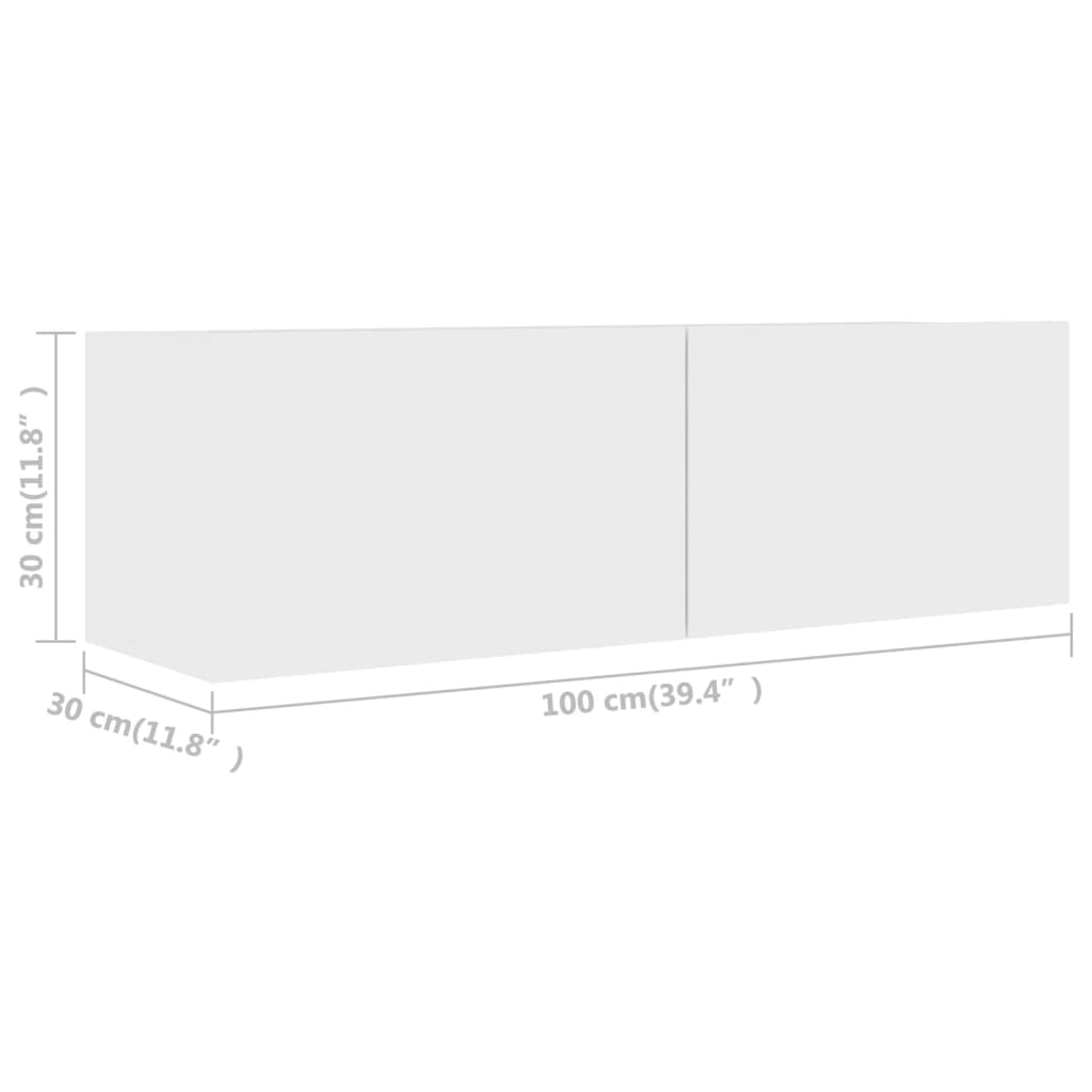 Ensemble de meubles TV 2 pcs Blanc Bois d'ingénierie - XIOS