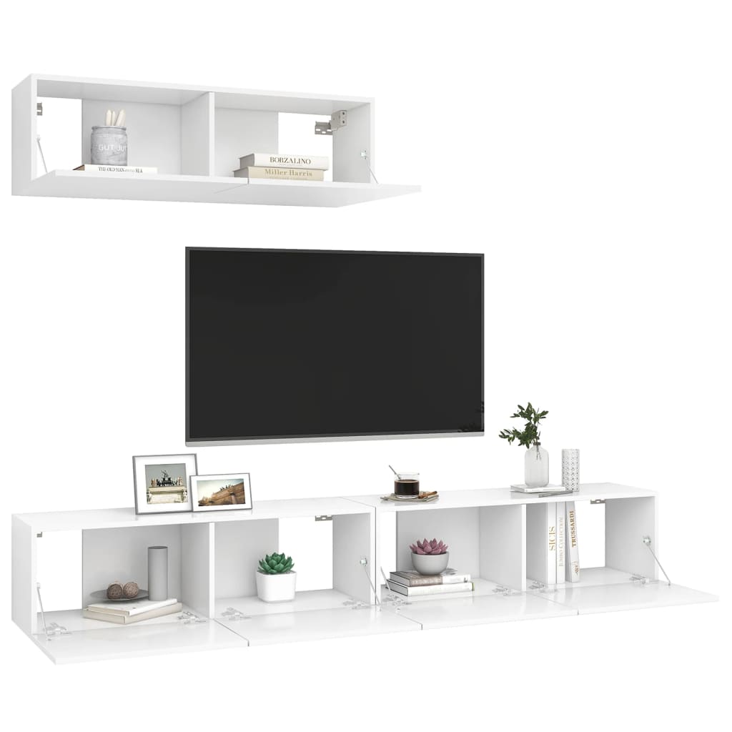 Meubles TV 3 pcs Blanc Bois d'ingénierie - XIOS