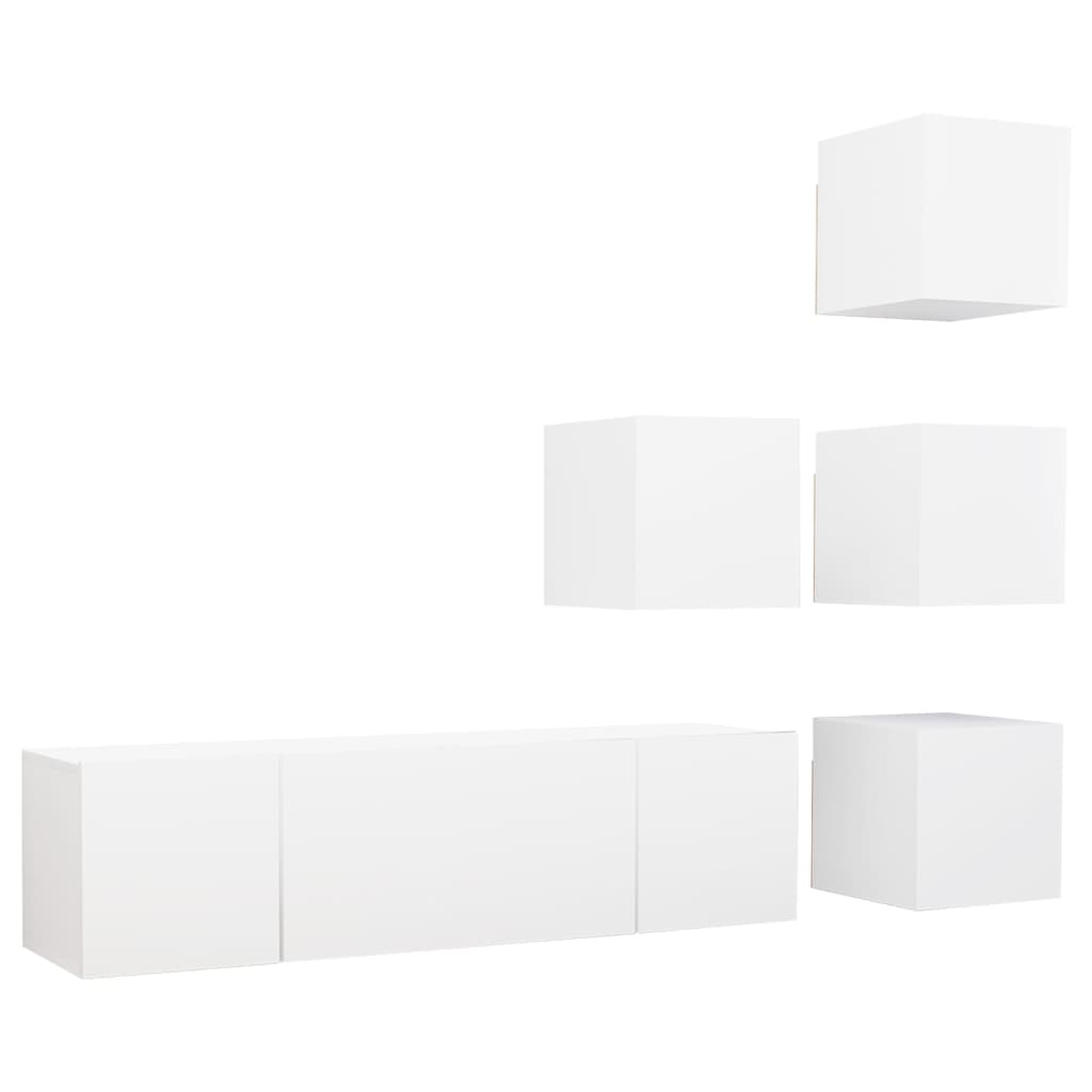 Ensemble de meubles TV 6 pcs Blanc Bois d'ingénierie - XIOS