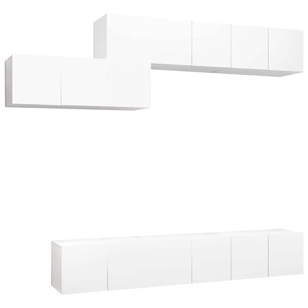 Ensemble de meubles TV 7 pcs Blanc Bois d'ingénierie - XIOS
