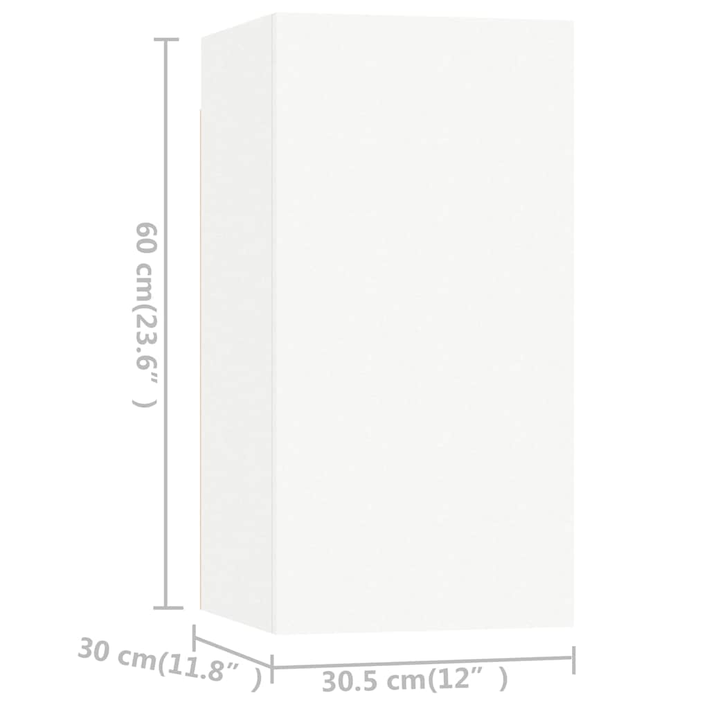 Ensemble de meuble TV 6 pcs Blanc Bois d'ingénierie