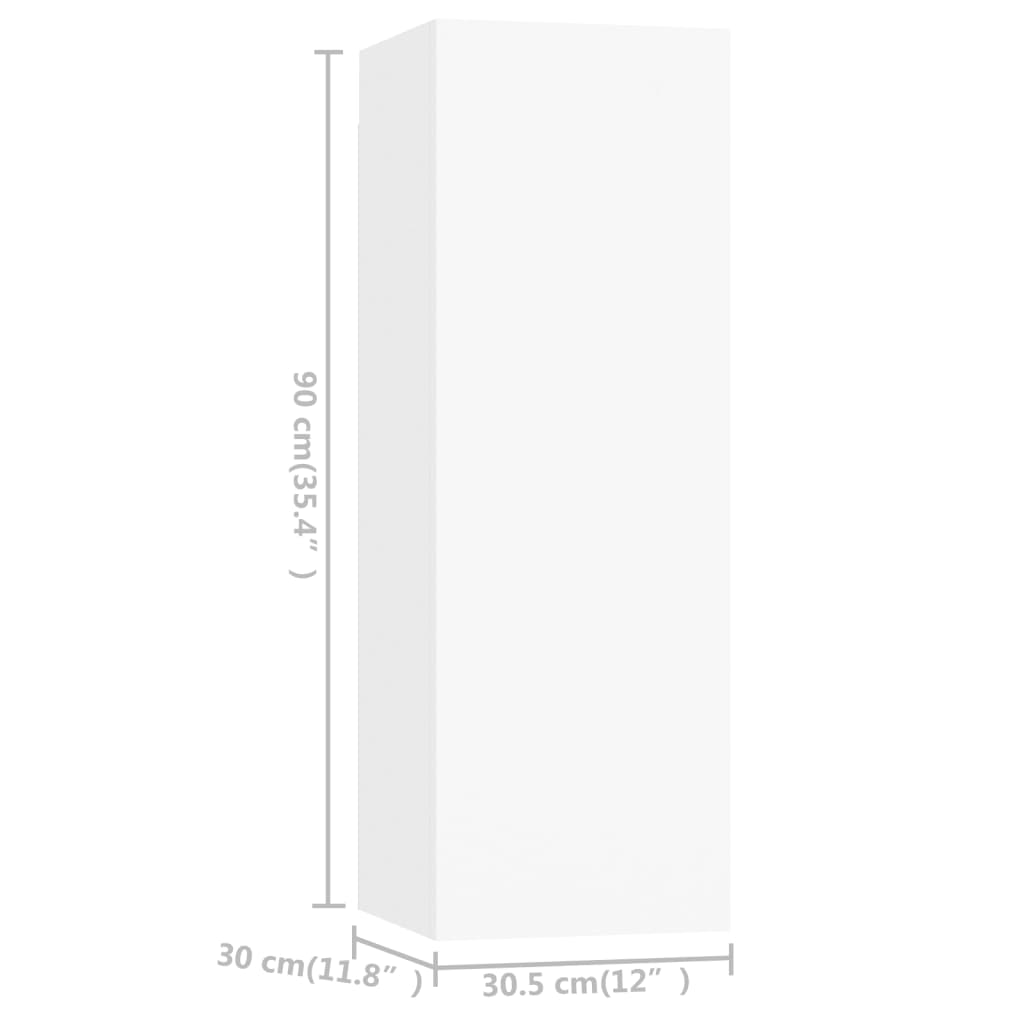 Ensemble de meubles TV 4 pcs Blanc Bois d'ingénierie - XIOS