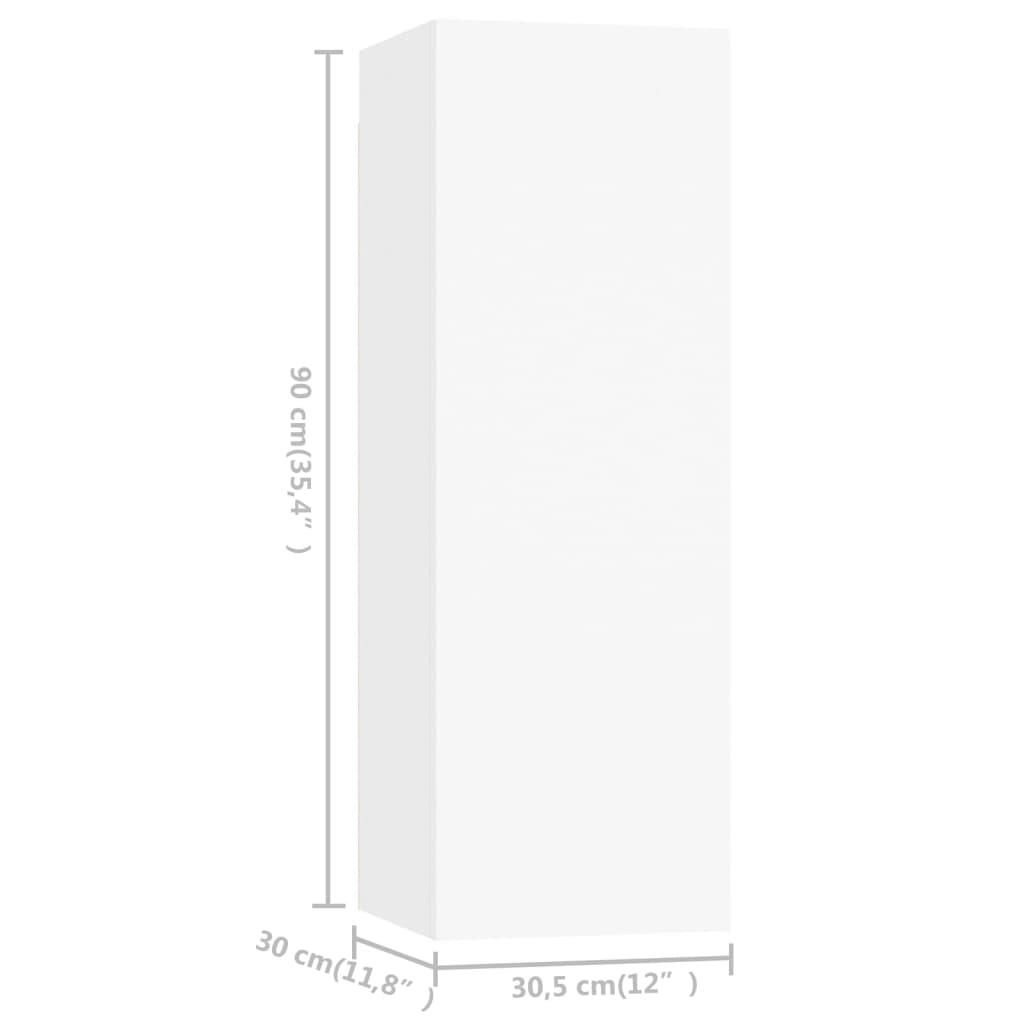 Ensemble de meubles TV 4 pcs Blanc Bois d'ingénierie - XIOS