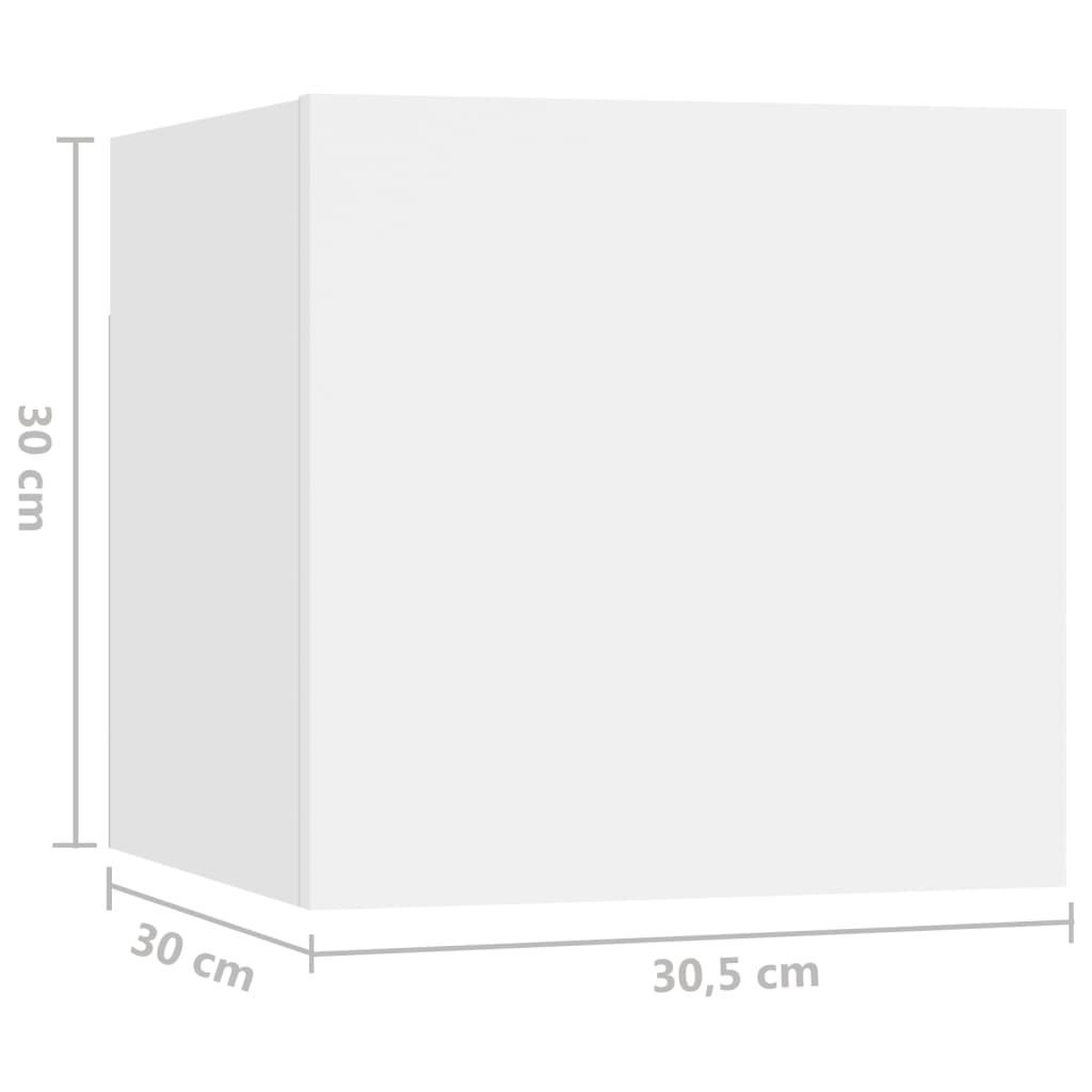 Ensemble de meubles TV 4 pcs Blanc Bois d'ingénierie - XIOS