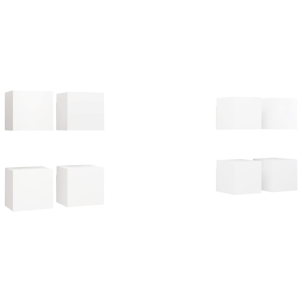 Meubles TV muraux 8 pcs Blanc 30,5x30x30 cm - XIOS