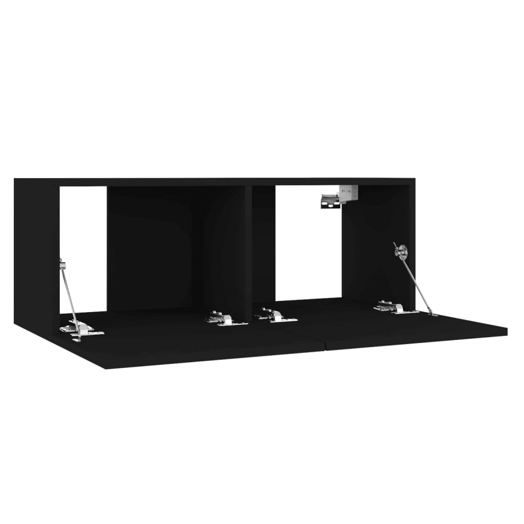 Ensemble de meubles TV 3 pcs Noir Bois d'ingénierie - XIOS