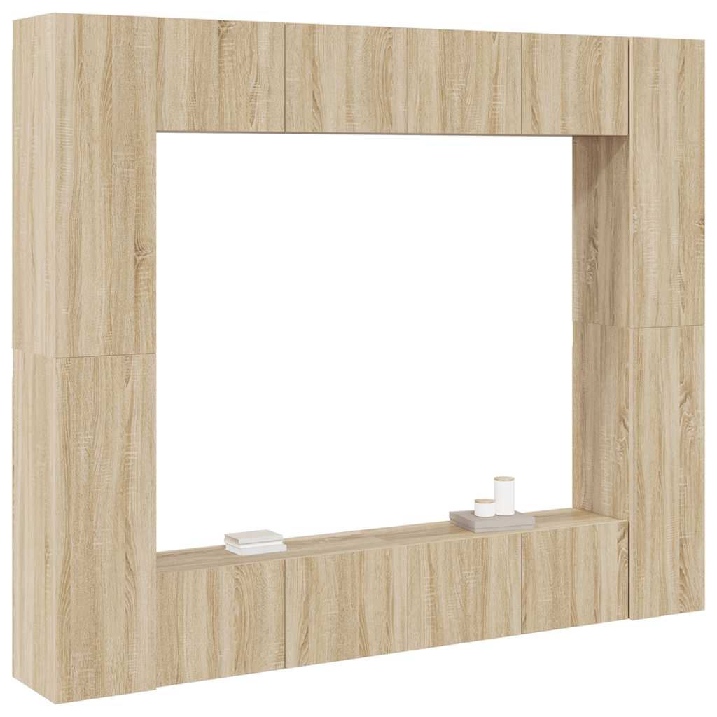 Ensemble de meubles TV 8 pcs Chêne sonoma Bois d'ingénierie - XIOS