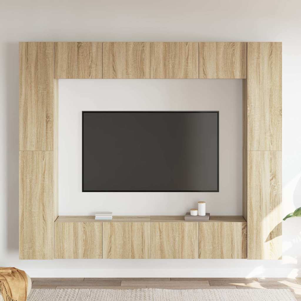 Ensemble de meubles TV 8 pcs Chêne sonoma Bois d'ingénierie - XIOS