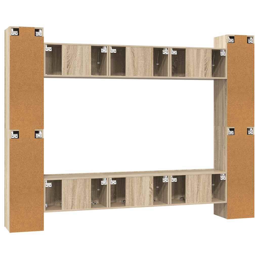 Ensemble de meubles TV 10 pcs Chêne sonoma Bois d'ingénierie - XIOS