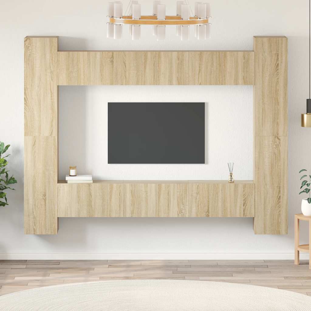 Ensemble de meubles TV 10 pcs Chêne sonoma Bois d'ingénierie - XIOS