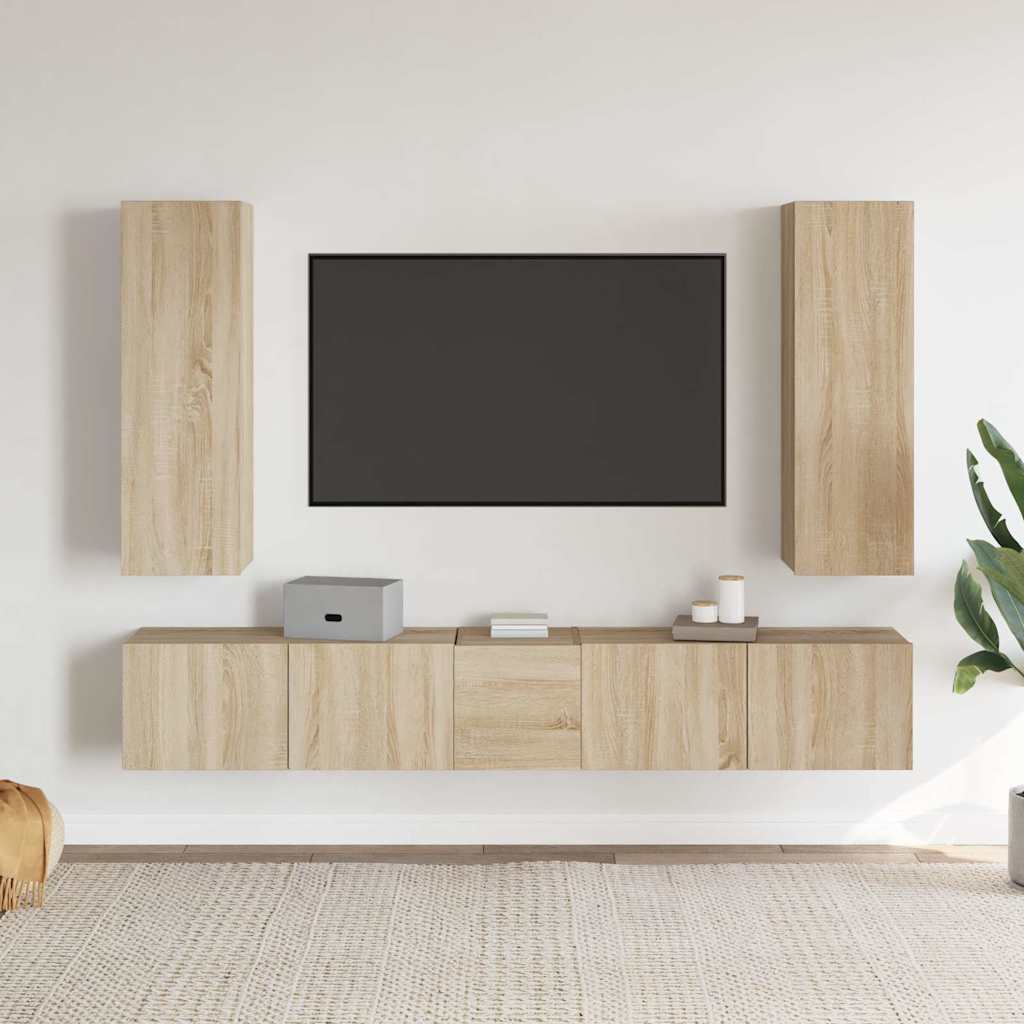 Ensemble de meubles TV 5 pcs Chêne sonoma Bois d'ingénierie - XIOS