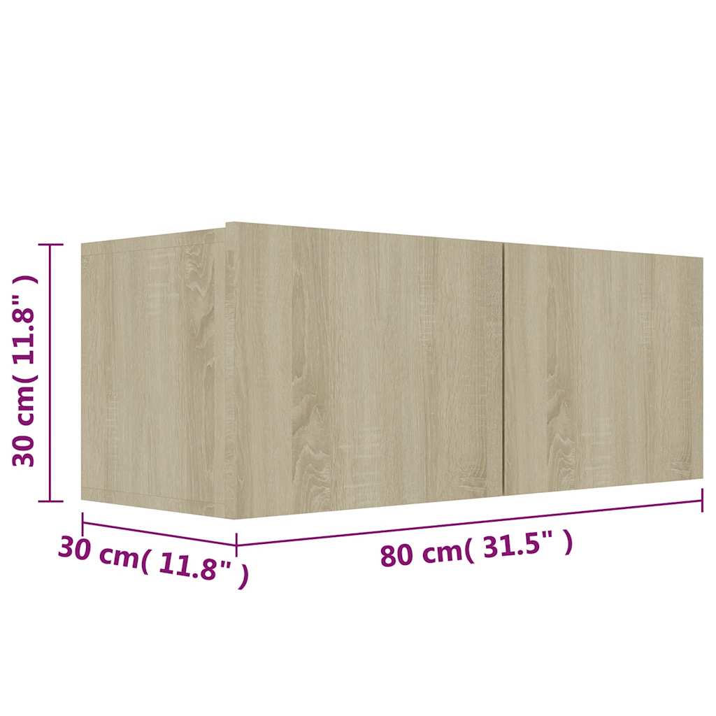 Ensemble de meubles TV 3 pcs Chêne sonoma Bois d'ingénierie - XIOS