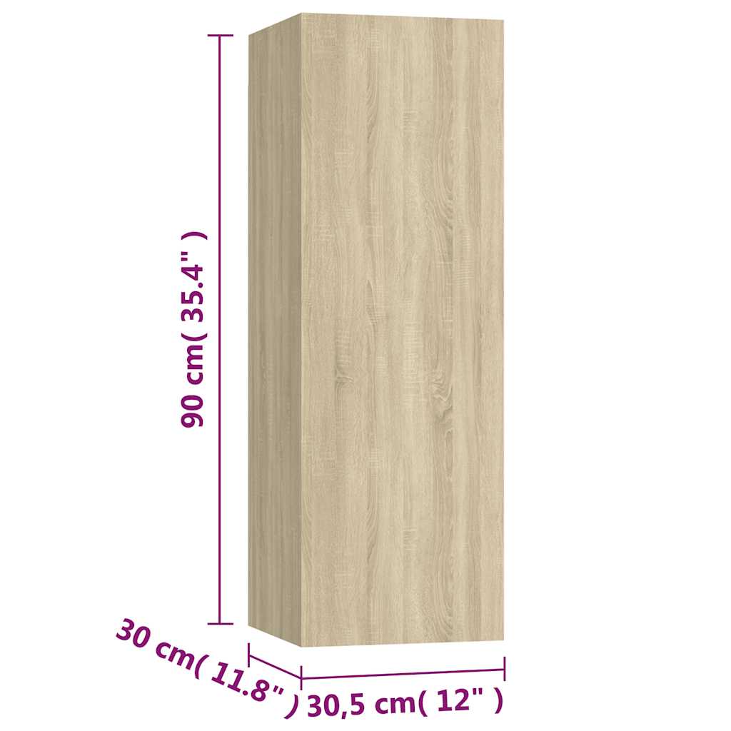 Ensemble de meubles TV 3 pcs Chêne sonoma Bois d'ingénierie - XIOS