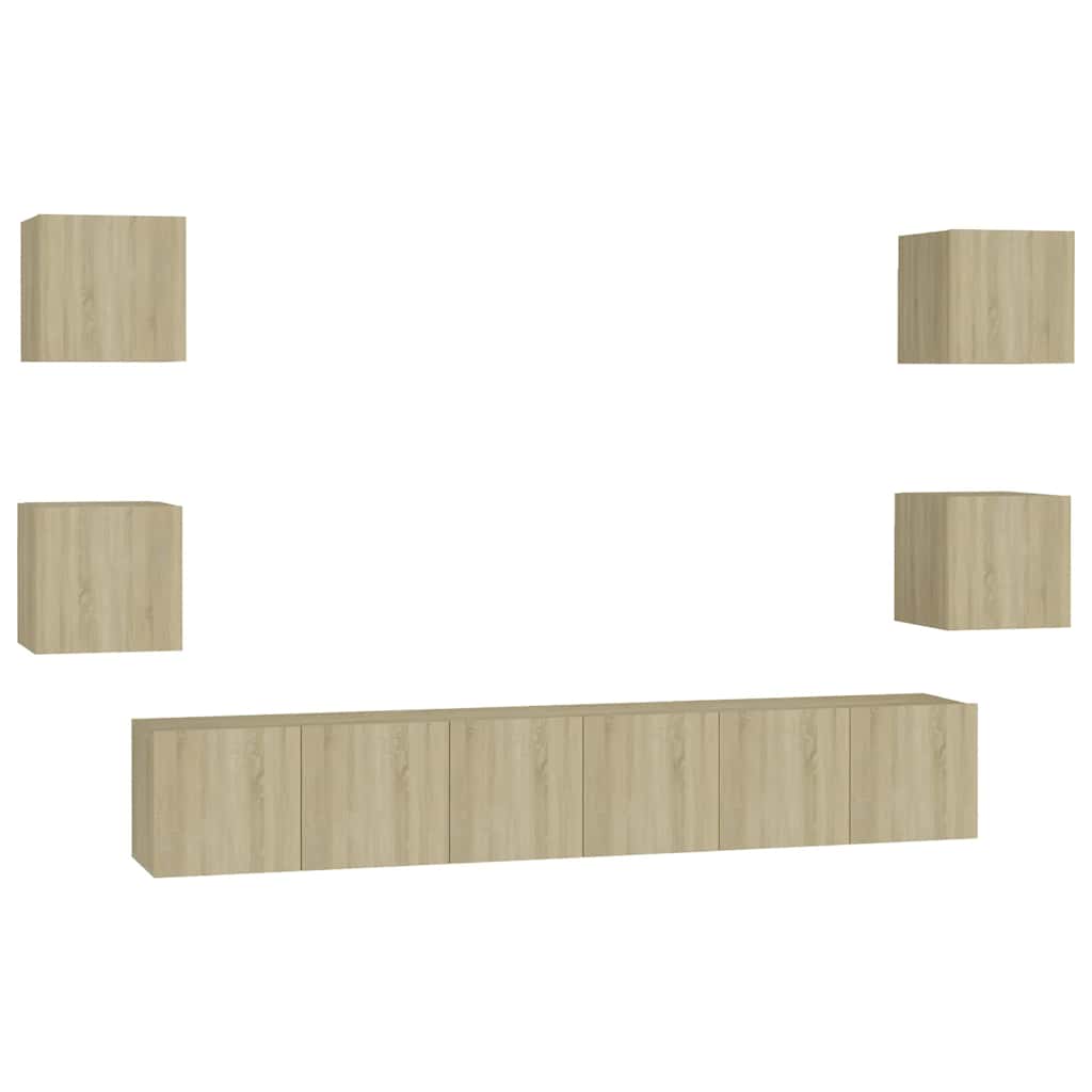 Ensemble de meubles TV 7 pcs Chêne sonoma Bois d'ingénierie - XIOS