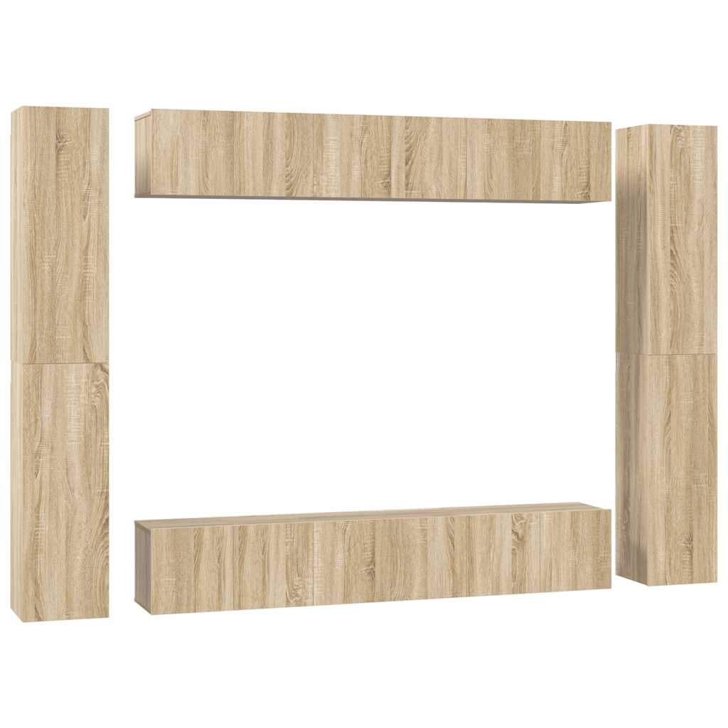 Ensemble de meubles TV 10 pcs Chêne sonoma Bois d'ingénierie - XIOS