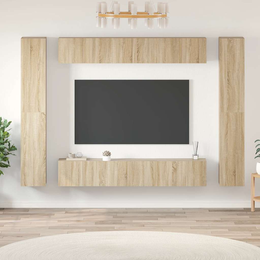 Ensemble de meubles TV 10 pcs Chêne sonoma Bois d'ingénierie - XIOS
