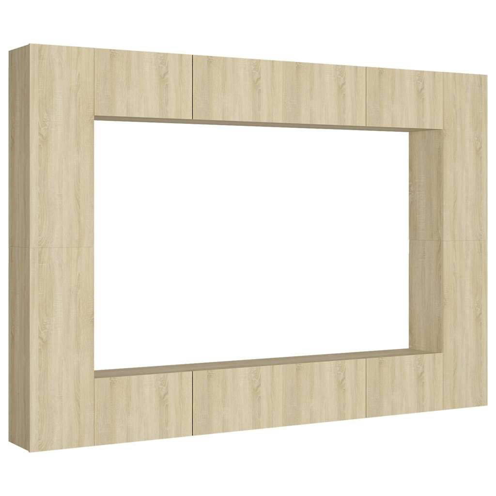 Ensemble de meubles TV 8 pcs Chêne sonoma Bois d'ingénierie - XIOS