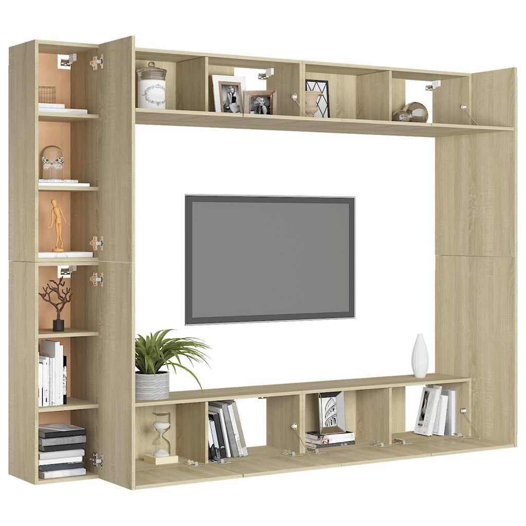 Ensemble de meubles TV 8 pcs Chêne sonoma Bois d'ingénierie - XIOS