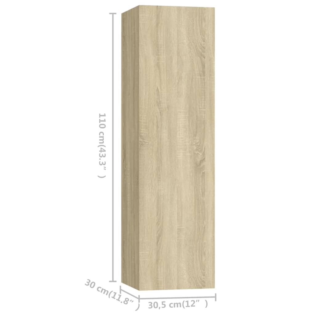 Ensemble de meubles TV 4 pcs Chêne sonoma Bois d'ingénierie - XIOS