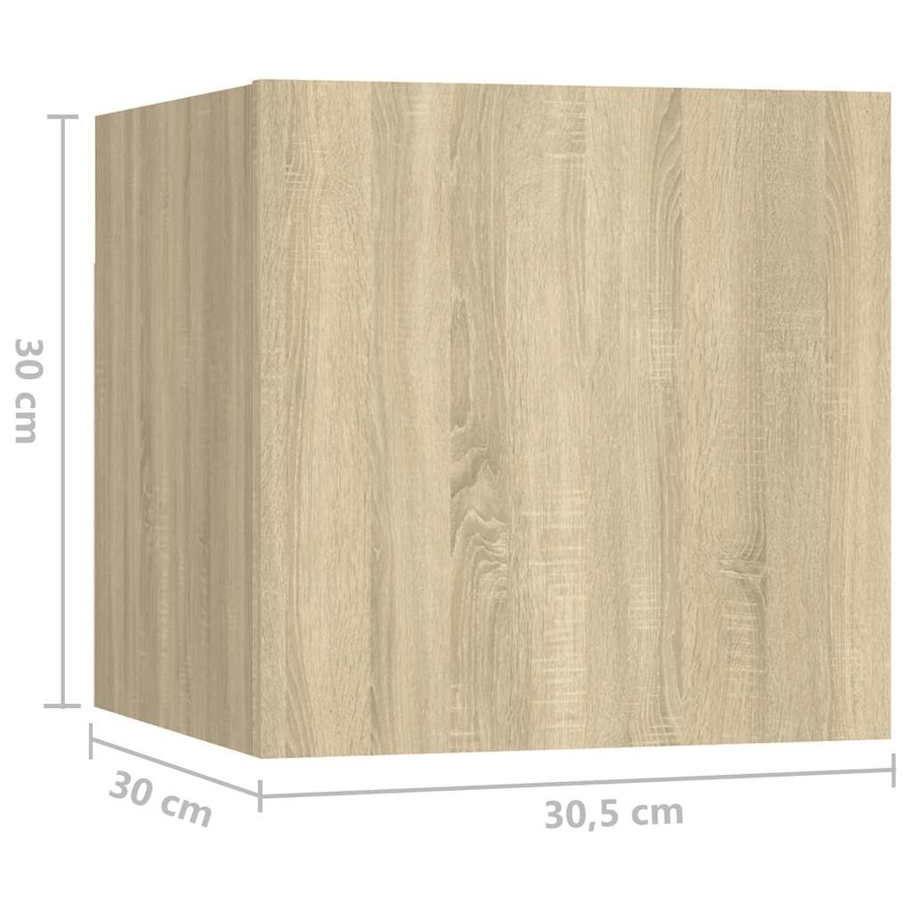 Ensemble de meuble TV 8 pcs Chêne sonoma Bois d'ingénierie - XIOS