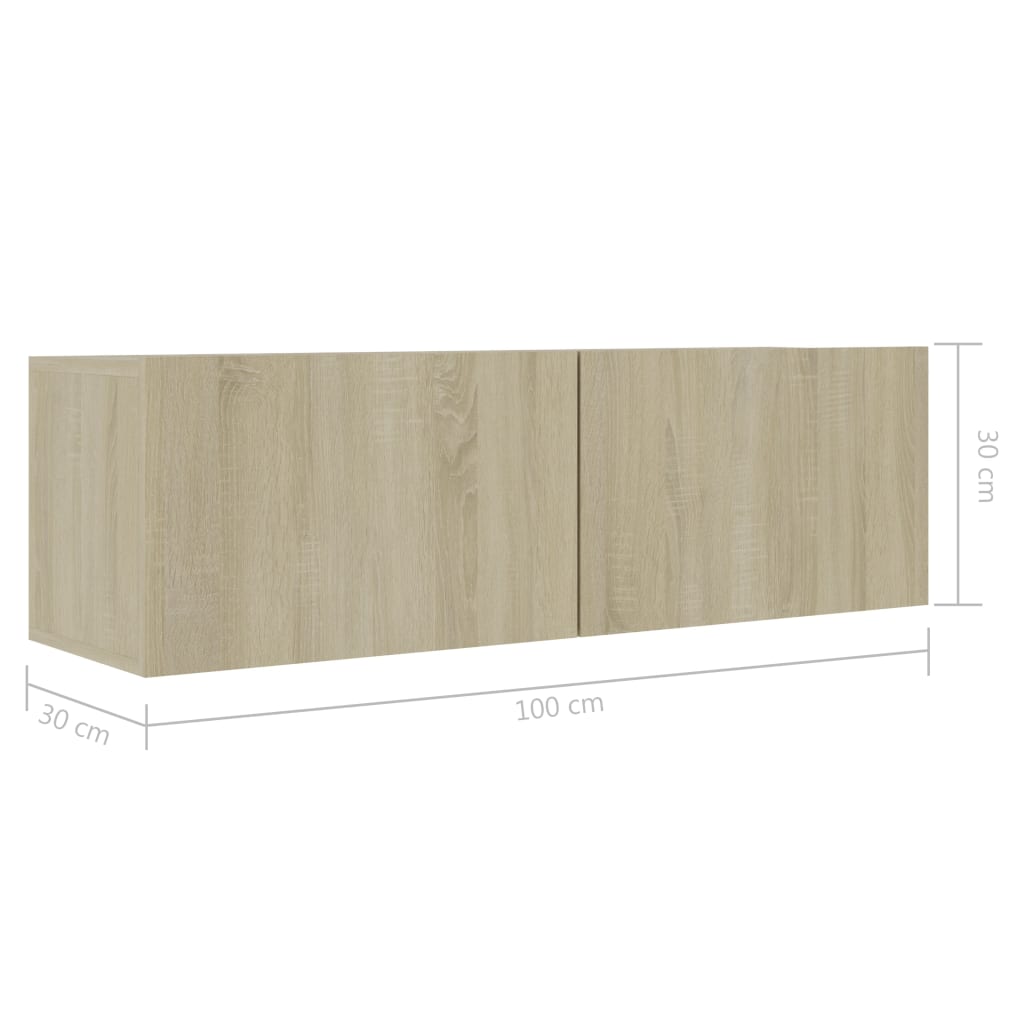 Ensemble de meuble TV 8 pcs Chêne sonoma Bois d'ingénierie - XIOS