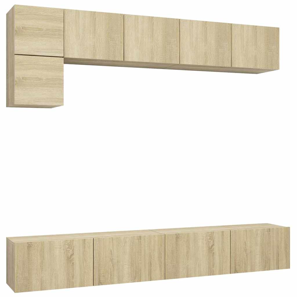 Ensemble de meuble TV 5 pcs Chêne sonoma Bois d'ingénierie - XIOS