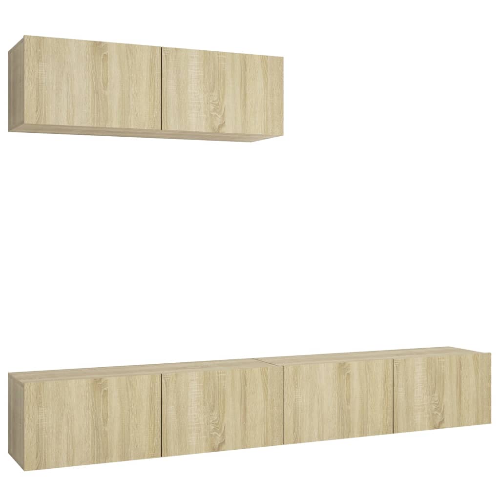 Meubles TV 3 pcs Chêne sonoma Bois d'ingénierie - XIOS
