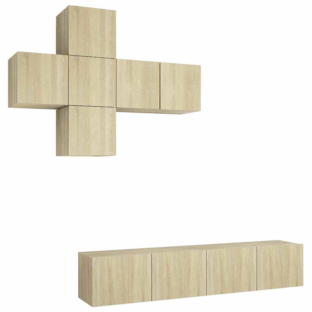 Ensemble de meubles TV 7 pcs Chêne sonoma Bois d'ingénierie - XIOS