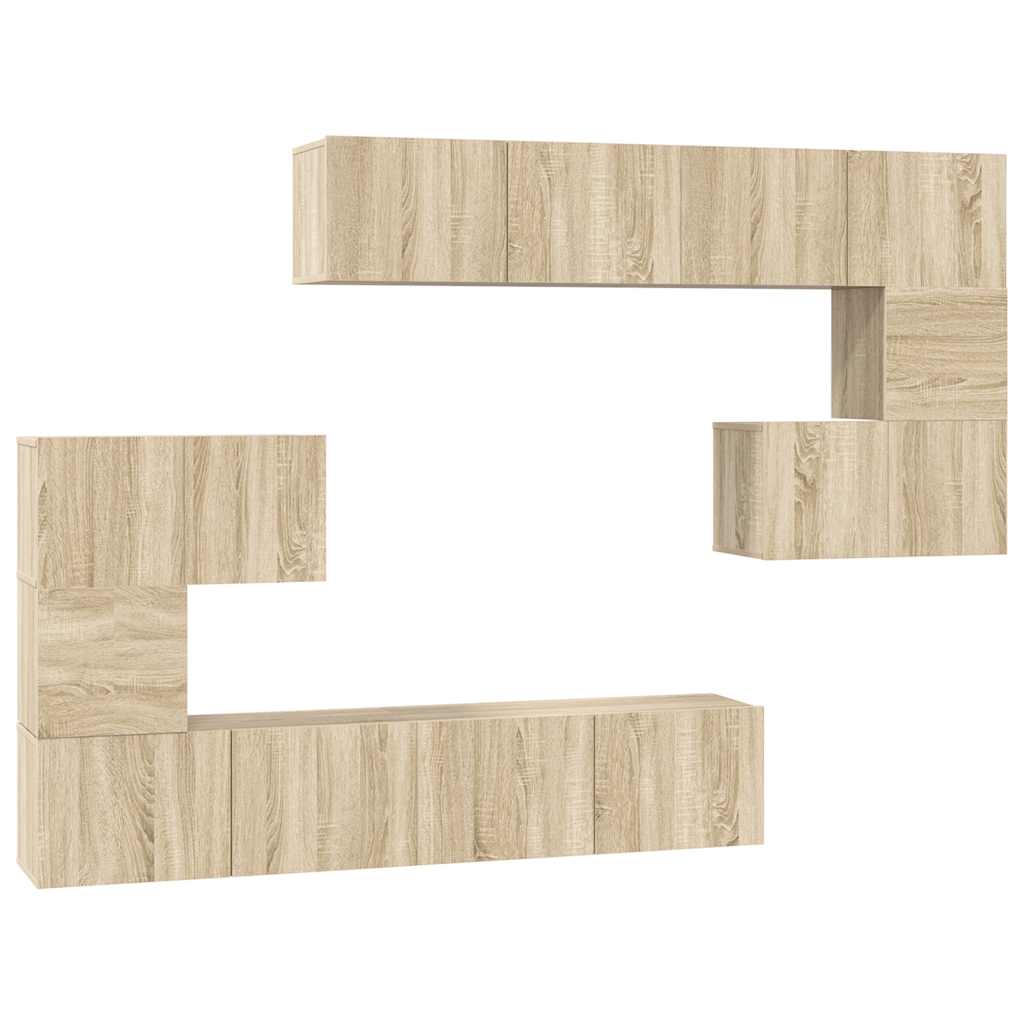 Ensemble de meubles TV 8 pcs Chêne sonoma Bois d'ingénierie - XIOS