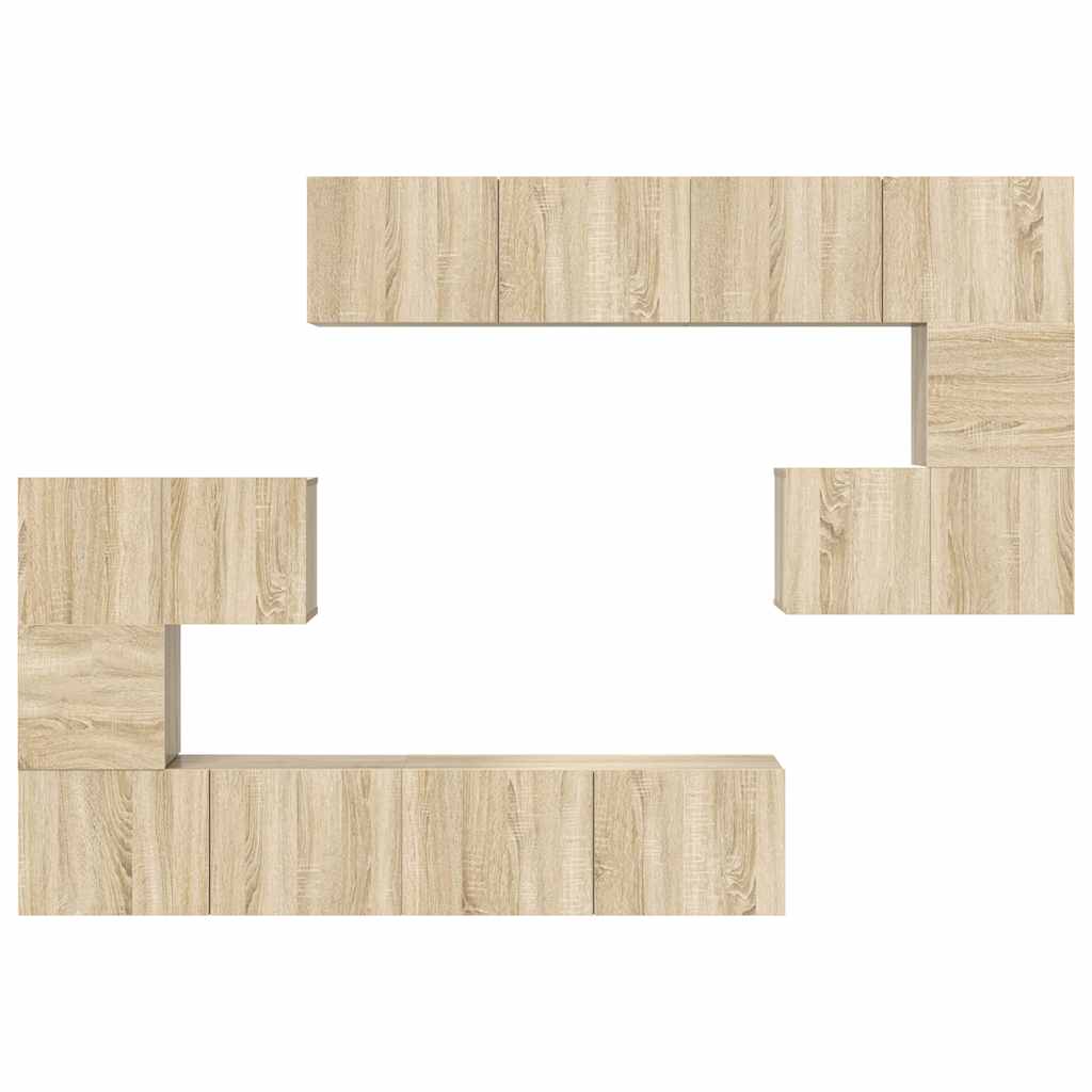 Ensemble de meubles TV 8 pcs Chêne sonoma Bois d'ingénierie - XIOS