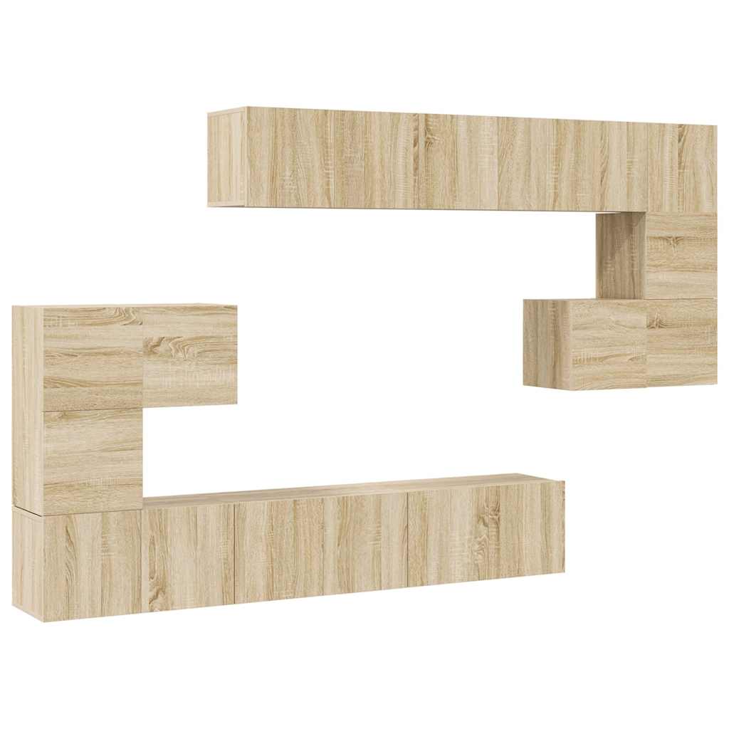 Ensemble de meubles TV 10 pcs Chêne sonoma Bois d'ingénierie - XIOS