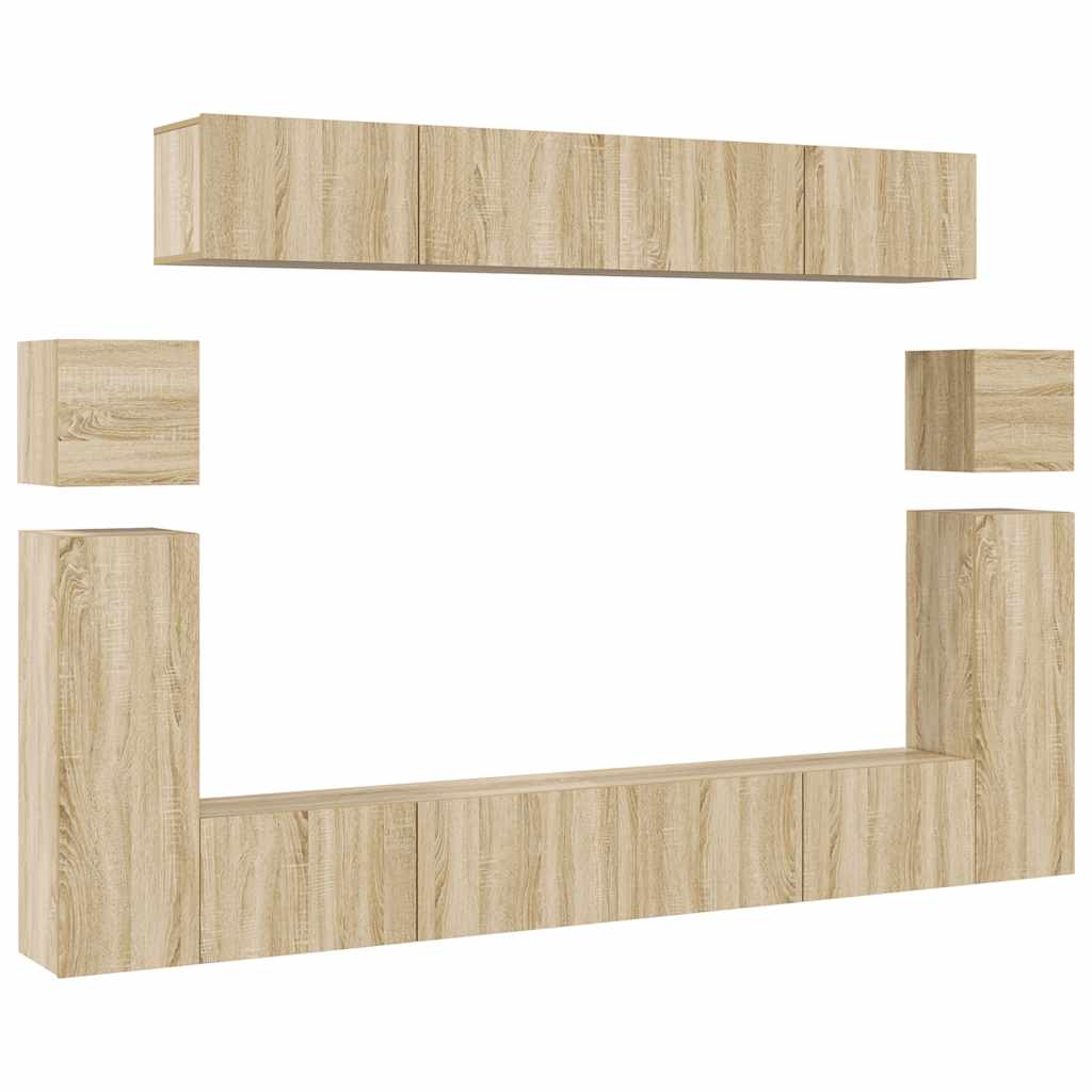 Ensemble de meubles TV 8 pcs Chêne sonoma Bois d'ingénierie - XIOS