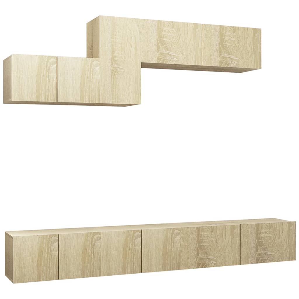 Ensemble de meubles TV 6 pcs Chêne sonoma Bois d'ingénierie - XIOS